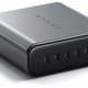A close-up of the Satechi 200W 6-Port PD GaN Charger showing the six USB-C ports in front against a white background.